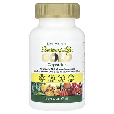 NaturesPlus Source of Life®, Gold, Универсальная витаминная добавка, 90 капсул