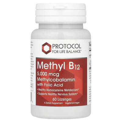 Protocol for Life Balance Methyl B12, 5,000 mcg, 60 пастилок