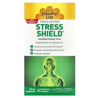 Triple Action Stress Shield, 60 вегетарианских капсул