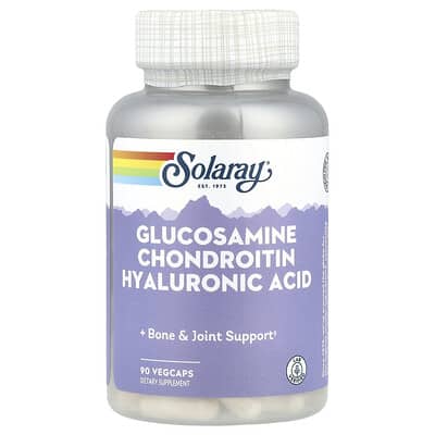 Solaray Glucosamine Chondroitin Hyaluronic Acid, 90 вегетарианских капсул
