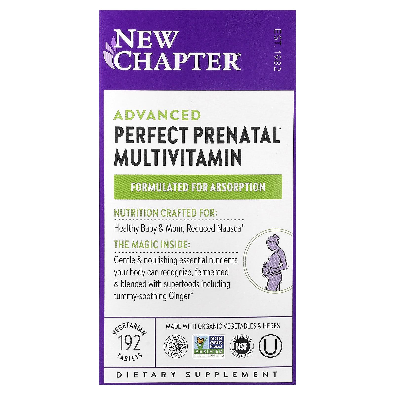 Мультивитамины New Chapter Advanced Perfect Prenatal™, 192 вегетарианских таблеток