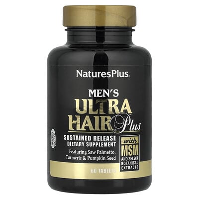 Мужской комплекс Ultra Hair® Plus с MSM и растительными экстрактами, 60 таблеток