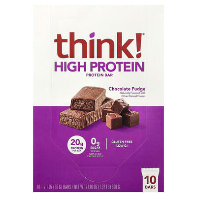 Протеиновые батончики Chocolate Fudge, 10 шт, 60 г каждый