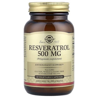 Ресвератрол, 500 mg, 30 растительных капсул