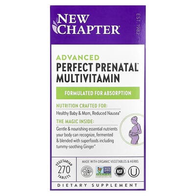 Мультивитамины New Chapter Advanced Perfect Prenatal™, 270 вегетарианских таблеток