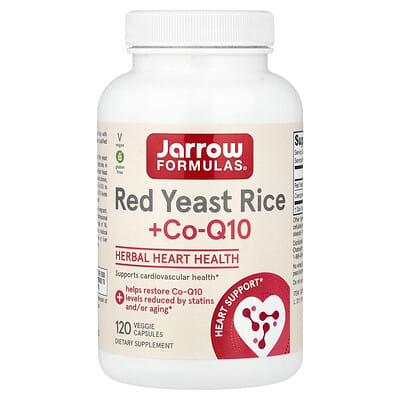 Jarrow Formulas Красный дрожжевой рис + Co-Q10, 120 вегетарианских капсул