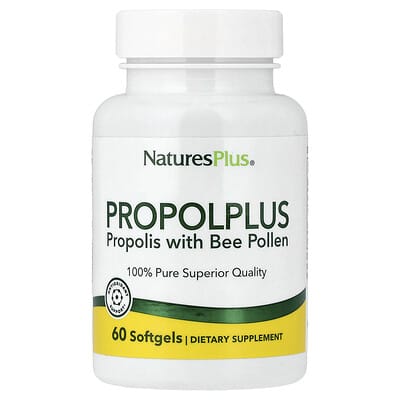 Propolplus, прополис с пчелиной пыльцой, 60 мягких капсул