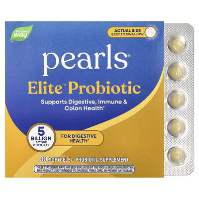 Pearls® Elite™ пробиотик, 5 Billion CFU, 30 мягких капсул