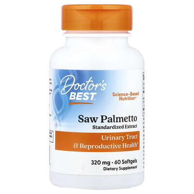 Doctor's Best Saw Palmetto, стандартизированный экстракт, 320 mg, 60 мягких капсул
