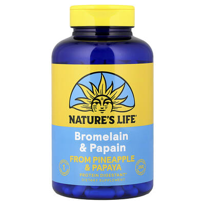 Bromelain & Papain Nature's Life, 250 капсул