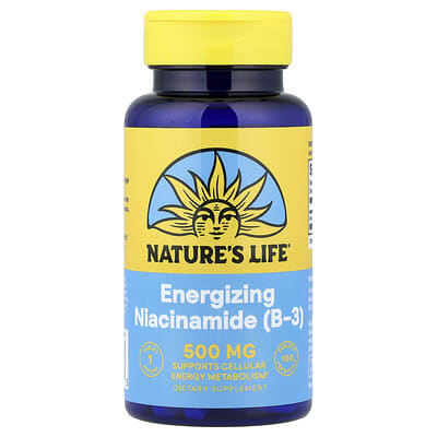Energizing Niacinamide (B-3), 500 mg, 100 Tablets