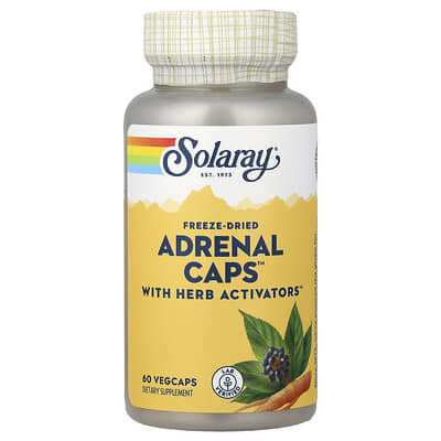 Freeze-Dried Adrenal Caps™ с растительными активаторами™, 60 вегетарианских капсул