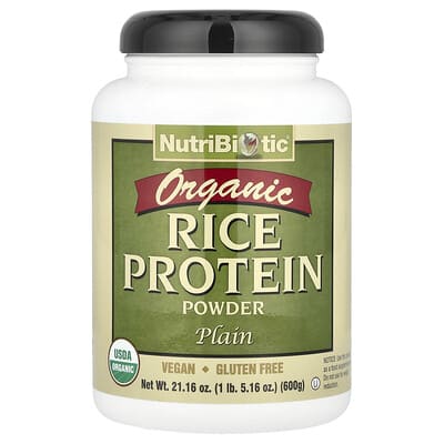 Растительный протеин из органического риса, без вкуса, 1 lb 5.16 oz (600 g)