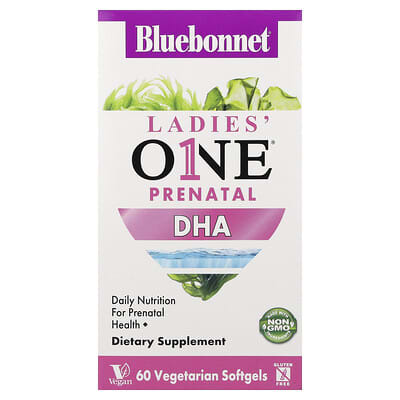 Ladies' One® Prenatal DHA, 60 вегетарианских мягких капсул (200 mg на капсулу)