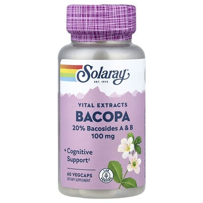 Vital Extracts, Bacopa, 100 mg, 60 вегетарианских капсул