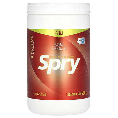 Жевательная резинка Spry, Natural Cinnamon, без сахара, 550 штук