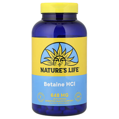 Betaine HCl, 648 mg, 250 капсул