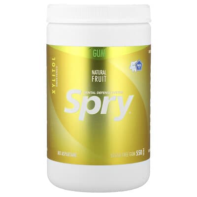 Spry®, жевательная резинка, натуральный фруктовый вкус, без сахара, 550 штук