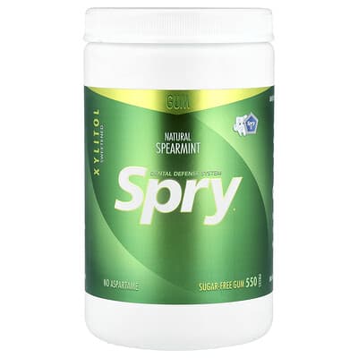 Spry®, жевательная резинка, натуральная мята, без сахара, 550 шт