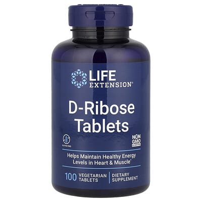 Таблетки D-Ribose, 100 вегетарианских таблеток