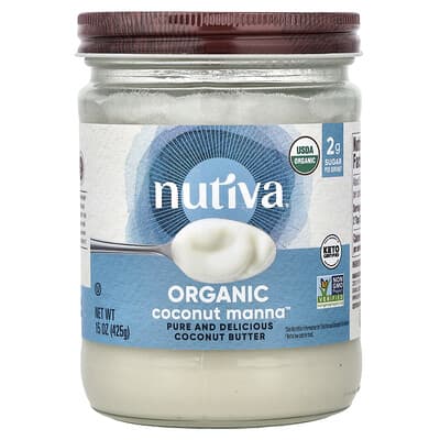 Organic Coconut Manna™, чистое и вкусное кокосовое масло, 15 oz (425 g)