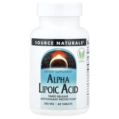 Source Naturals Альфа-липоевая кислота, пролонгированного действия, 60 таблеток