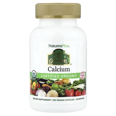 NaturesPlus Source of Life®, Garden®, Calcium, 120 веганских капсул