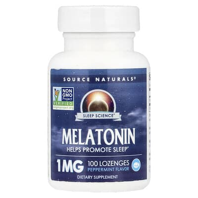 Мелатонин, перечная мята, 1 mg, 100 пастилок