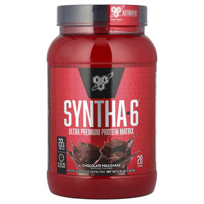 BSN Syntha-6®, ультрапремиальная протеиновая матрица, шоколадный коктейль, 2.91 lb (1.32 kg)