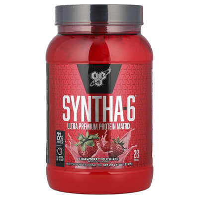 Syntha-6®, ультра премиальная протеиновая матрица, клубничный коктейль, 2.91 lbs (1.32 kg)