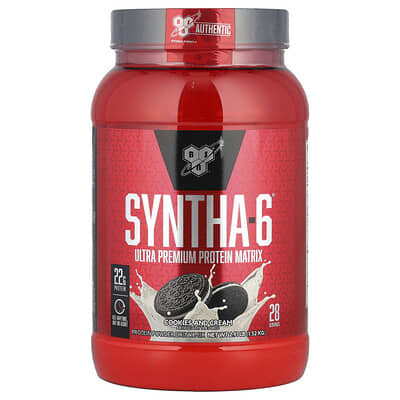 BSN Syntha-6®, ультрапремиальная протеиновая матрица, печенье с кремом, 2.91 lb (1.32 kg)