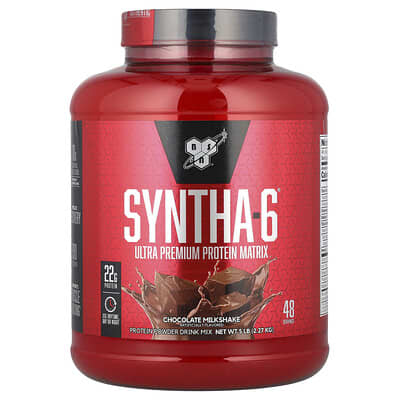 BSN Syntha-6®, Ultra Premium Protein Matrix, шоколадный коктейль, 5 lb (2.27 kg)