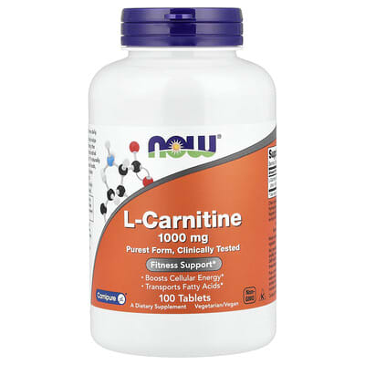 L-Carnitine, 1,000 mg, 100 таблеток