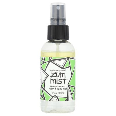 Ароматерапевтический мист для тела и помещения Zum Mist®, Rosemary-Mint, 4 fl oz (118 ml)
