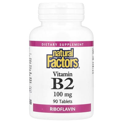 Витамин B2, Riboflavin, 100 mg, 90 таблеток