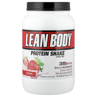Lean Body® протеиновый коктейль, клубника, 2.47 lb (1,120 g)
