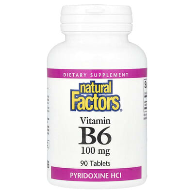 Vitamin B6, 100 mg, 90 Tablets