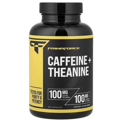 Caffeine + Theanine, 180 Capsules