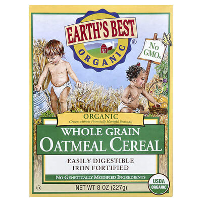 Organic Whole Grain Oatmeal Cereal, 8 oz (227 g)