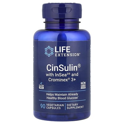 CinSulin® with InSea®2 and Crominex® 3+, 90 Vegetarian Capsules