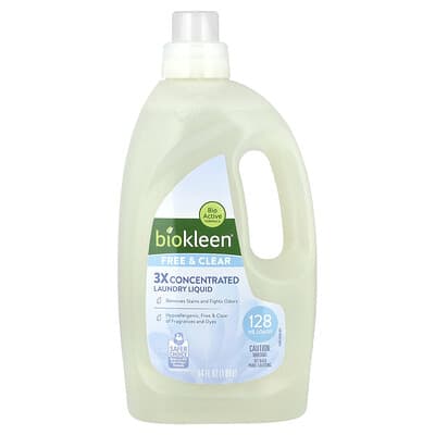 Жидкое средство для стирки, Free & Clear, Fragrance Free, 64 fl oz (1.89 L)
