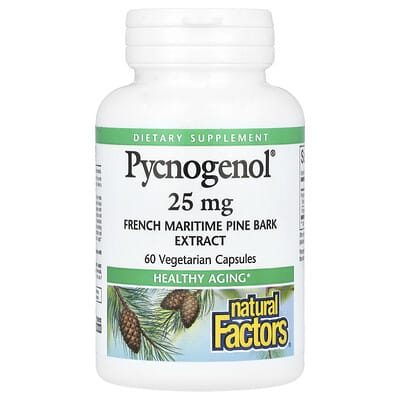Pycnogenol, 25 mg, 60 вегетарианских капсул