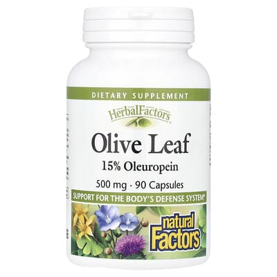 HerbalFactors®, Лист оливы, 500 mg, 90 капсул