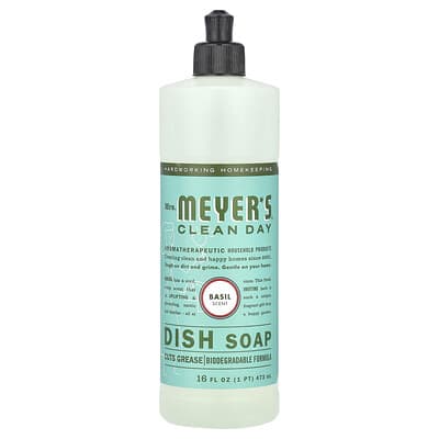 Средство для мытья посуды, аромат базилика, 16 fl oz (473 ml)