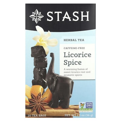 Stash Tea травяной чай Licorice Spice, без кофеина, 20 чайных пакетиков, 1.2 oz (36 g)