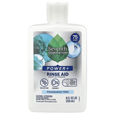 Power+, ополаскиватель для посудомоечной машины, без ароматизатора, 75 циклов, 8 fl oz (236 ml)