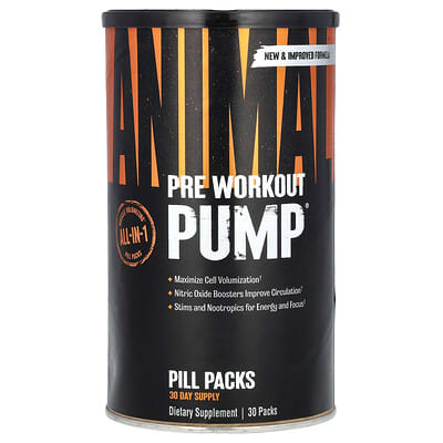 Предтренировочный комплекс Pre Workout Pump, 30 упаковок