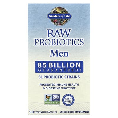 RAW Probiotics, Мужской, 90 вегетарианских капсул