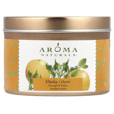 Soy VegePure®, ароматическая свеча в жестяной банке, Clarity, апельсин и кедр, 2.8 oz (79.38 g)