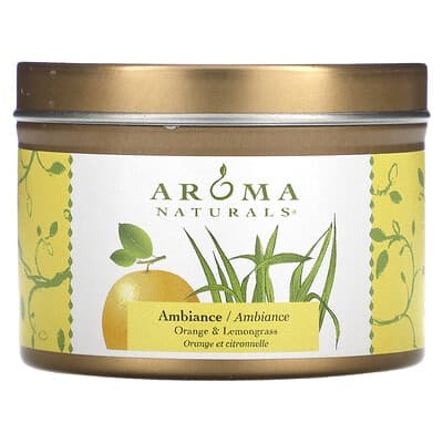 Soy VegePure, ароматическая свеча в банке, Ambiance, Orange & Lemongrass, 2.8 oz (79.38 g)